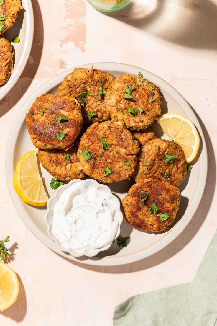 Tuna & Potato Cakes with Dill Sauce